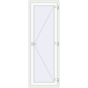 Buy Internal doors 800x2300 mm REHAU BASE 60 (Z74) RAL 9016 Traffic white two-sided