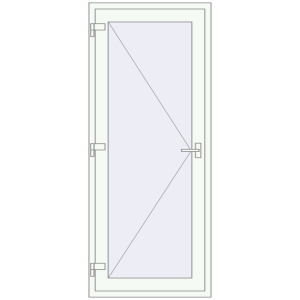 Zamów teraz Drzwi wewnętrzne 780x1970 mm REHAU BASE 60 TERRACE (Т94) RAL 9016 Traffic white dwustronny