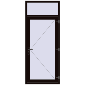 Buy Internal doors 950x2300 mm REHAU OPTIMUM 70 (Z74) BLACK_BROWN two-sided