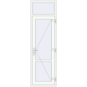 Buy Internal doors 700x2350 mm REHAU BASE 60 (Z74) RAL 9016 Traffic white two-sided