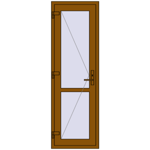 Buy Internal doors 650x2010 mm REHAU BASE 60 (Z74) GOLDEN OAK two-sided