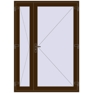 Buy Internal doors 1500x2100 mm REHAU BASE 60 TERRACE (Т94) DARK_OAK two-sided