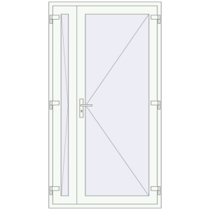 Buy Internal doors 1220x2200 mm REHAU BASE 60 (Z74) RAL 9016 Traffic white two-sided