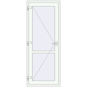 Zamów teraz Drzwi wewnętrzne 810x2050 mm REHAU BASE 60 (Z74) RAL 9016 Traffic white dwustronny