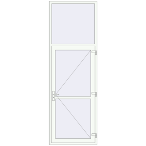 Buy Internal doors 1000x3000 mm REHAU BASE 60 (Z74) RAL 9016 Traffic white two-sided