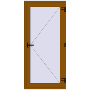 Buy Internal doors 880x1880 mm REHAU BASE 60 (Z74) GOLDEN OAK two-sided