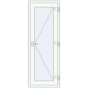 Buy Internal doors 737x1805 mm REHAU BASE 60 (Z74) RAL 9016 Traffic white two-sided