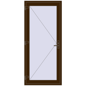Buy Internal doors 950x2140 mm REHAU BASE 60 (Z74) DARK_OAK two-sided