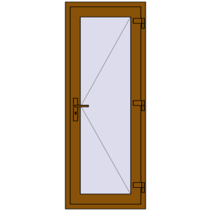Buy Internal doors 700x1800 mm REHAU BASE 60 TERRACE (Т94) GOLDEN OAK two-sided