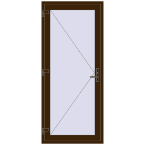 Buy Internal doors 930x2140 mm REHAU BASE 60 (Z74) DARK_OAK two-sided