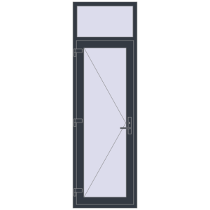 Buy Internal doors 760x2440 mm REHAU BASE 60 (Z74) ANTHRACITE_GREY_STRUKTURAL two-sided