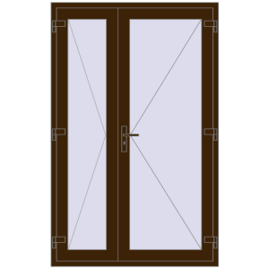 Buy Internal doors 1300x2050 mm REHAU BASE 60 TERRACE (Т94) DARK_OAK two-sided