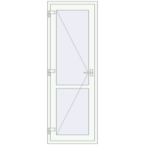 Buy Internal doors 730x2100 mm REHAU BASE 60 (Z74) RAL 9016 Traffic white two-sided