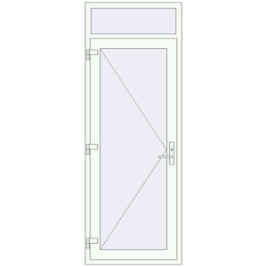 Buy Internal doors 850x2300 mm REHAU BASE 60 TERRACE (Т94) RAL 9016 Traffic white two-sided