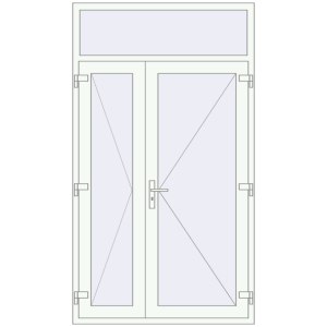 Buy Internal doors 1300x2300 mm REHAU BASE 60 (Z74) RAL 9016 Traffic white two-sided