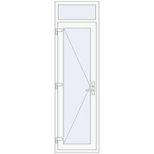 Buy Drzwi wewnętrzne 670x2300 mm REHAU BASE 60 TERRACE (Т94) RAL 9016 Traffic white dwustronny