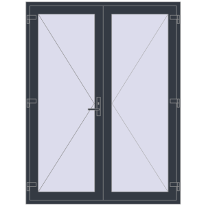 Zamów teraz Drzwi wewnętrzne 1645x2150 mm REHAU BASE 60 (Z74) ANTHRACITE_GREY_STRUKTURAL dwustronny