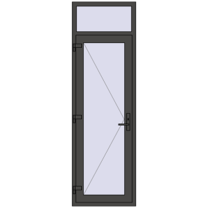 Buy Internal doors 740x2370 mm REHAU BASE 60 TERRACE (Т94) BASALT_GREY two-sided