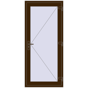 Buy Internal doors 890x2000 mm REHAU BASE 60 (Z74) DARK_OAK two-sided