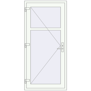 Buy Internal doors 900x1900 mm REHAU BASE 60 (Z74) RAL 9016 Traffic white two-sided