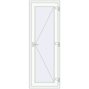 Buy Internal doors 680x2000 mm REHAU BASE 60 (Z74) RAL 9016 Traffic white two-sided