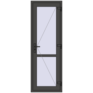 Buy Internal doors 700x2050 mm REHAU BASE 60 (Z74) BASALT_GREY two-sided