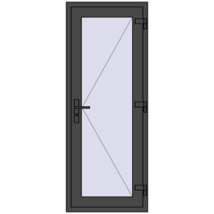 Buy Drzwi wewnętrzne 700x1800 mm REHAU BASE 60 TERRACE (Т94) BASALT_GREY dwustronny