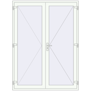 Buy Internal doors 1700x2300 mm REHAU OPTIMUM 70 (Z74) RAL 9016 Traffic white two-sided
