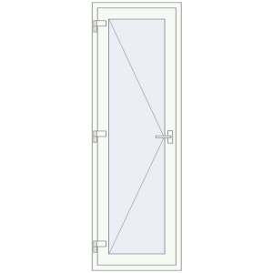 Buy Internal doors 700x2050 mm REHAU BASE 60 TERRACE (Т94) RAL 9016 Traffic white two-sided