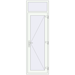Zamów teraz Drzwi wewnętrzne 720x2370 mm REHAU BASE 60 (Z74) RAL 9016 Traffic white dwustronny
