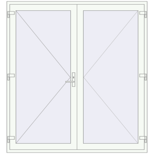 Buy Internal doors 2000x2150 mm REHAU BASE 60 (Z74) RAL 9016 Traffic white two-sided