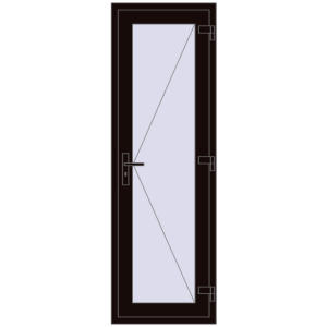 Buy Internal doors 650x1990 mm REHAU BASE 60 TERRACE (Т94) BLACK_BROWN two-sided
