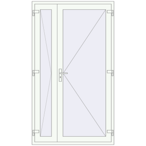 Zamów teraz Drzwi wewnętrzne 1300x2270 mm REHAU BASE 60 (Z74) RAL 9016 Traffic white dwustronny