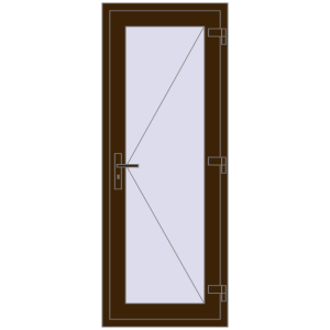 Buy Internal doors 700x1800 mm REHAU BASE 60 TERRACE (Т94) DARK_OAK two-sided