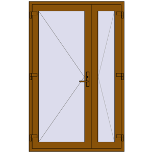 Zamów teraz Drzwi wewnętrzne 1300x2050 mm REHAU BASE 60 (Z74) GOLDEN OAK dwustronny