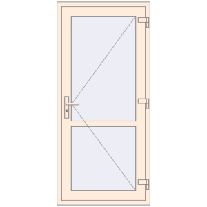 Zamów teraz Drzwi wewnętrzne 850x1850 mm REHAU BASE 60 (Z74) CREAME_WHITE_50L-2 dwustronny