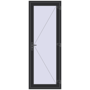 Zamów teraz Drzwi wewnętrzne 850x2300 mm REHAU BASE 60 TERRACE (Т94) ANTHRACITE_GREY_GLATT dwustronny