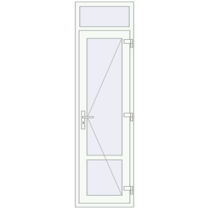 Buy Internal doors 650x2280 mm REHAU BASE 60 (Z74) RAL 9016 Traffic white two-sided