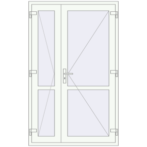Zamów teraz Drzwi wewnętrzne 1245x2000 mm REHAU BASE 60 (Z74) RAL 9016 Traffic white dwustronny