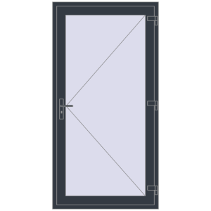 Zamów teraz Drzwi wewnętrzne 1050x2060 mm REHAU BASE 60 TERRACE (Т94) ANTHRACITE_GREY_STRUKTURAL dwustronny