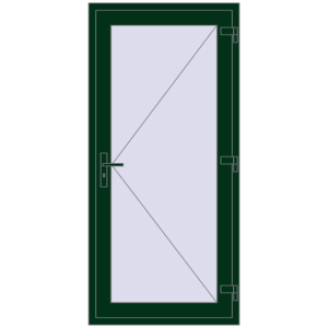 Buy Internal doors 880x1880 mm REHAU BASE 60 (Z74) MOSS_GREEN two-sided