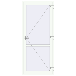 Zamów teraz Drzwi wewnętrzne 950x2180 mm REHAU BASE 60 (Z74) RAL 9016 Traffic white dwustronny