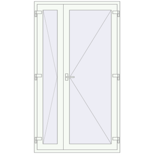 Zamów teraz Drzwi wewnętrzne 1285x2265 mm REHAU BASE 60 (Z74) RAL 9016 Traffic white dwustronny