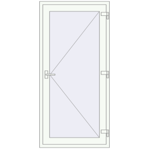 Buy Internal doors 900x1900 mm REHAU BASE 60 (Z74) RAL 9016 Traffic white two-sided
