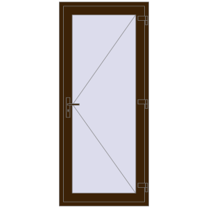 Buy Internal doors 870x2120 mm REHAU BASE 60 (Z74) DARK_OAK two-sided