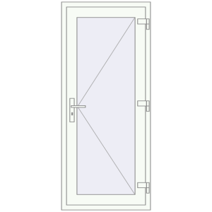 Buy Internal doors 800x1750 mm REHAU BASE 60 (Z74) RAL 9016 Traffic white two-sided