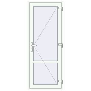 Buy Internal doors 810x2050 mm REHAU BASE 60 (Z74) RAL 9016 Traffic white two-sided