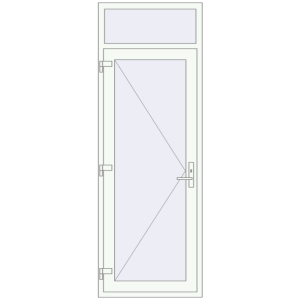 Buy Internal doors 830x2350 mm REHAU BASE 60 TERRACE (Т94) RAL 9016 Traffic white two-sided