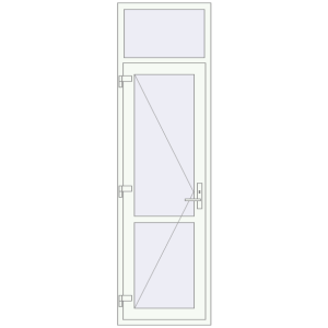 Buy Internal doors 725x2500 mm REHAU BASE 60 (Z74) RAL 9016 Traffic white two-sided