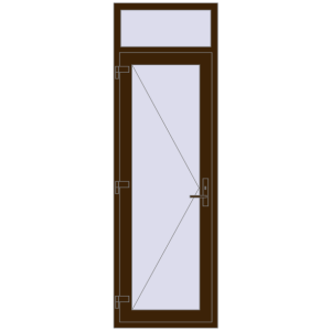 Buy Internal doors 750x2340 mm REHAU BASE 60 (Z74) DARK_OAK two-sided